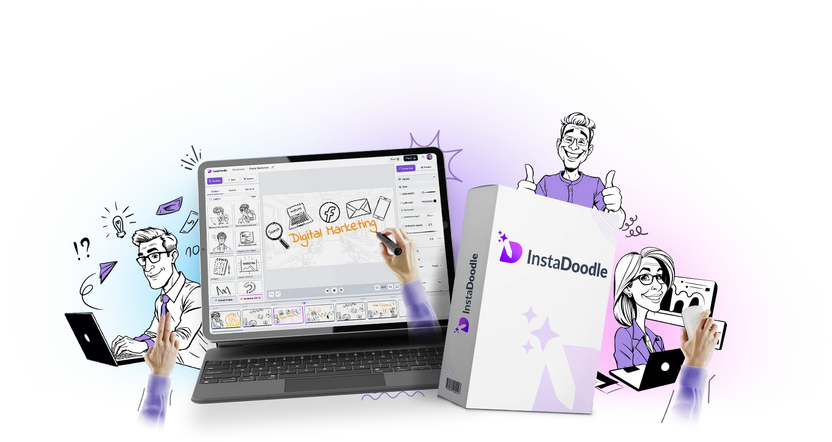 InstaDoodle whiteboard animation software package